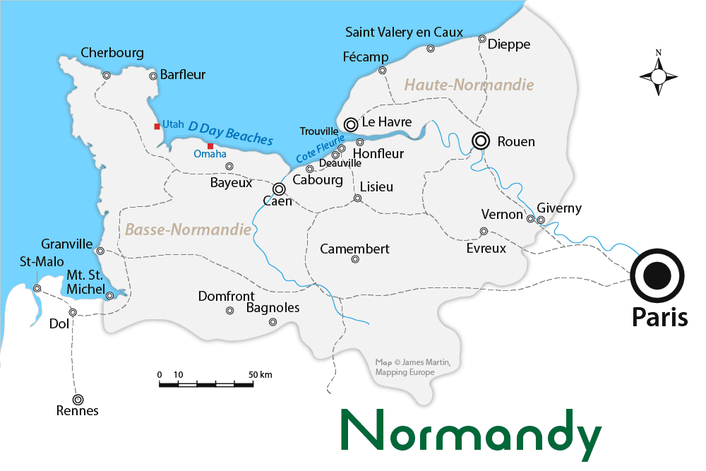 Normandy map